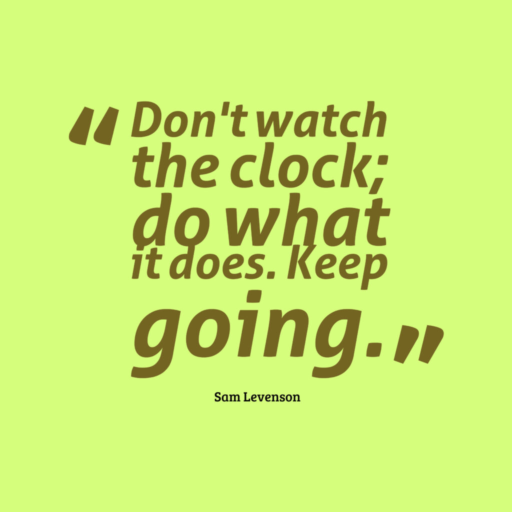 Inspirational Sam Levenson Quote Wallpaper: Keep Going in Bold Brown