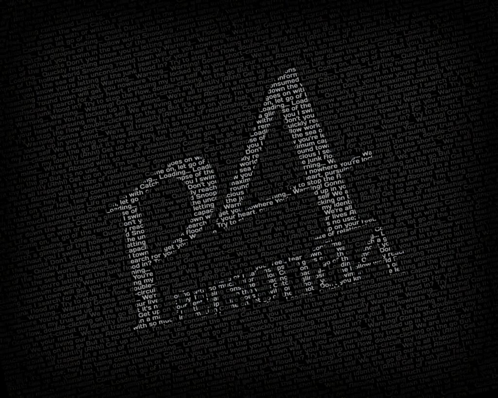 Motivational Typography Wallpaper in Bold Black and White Design