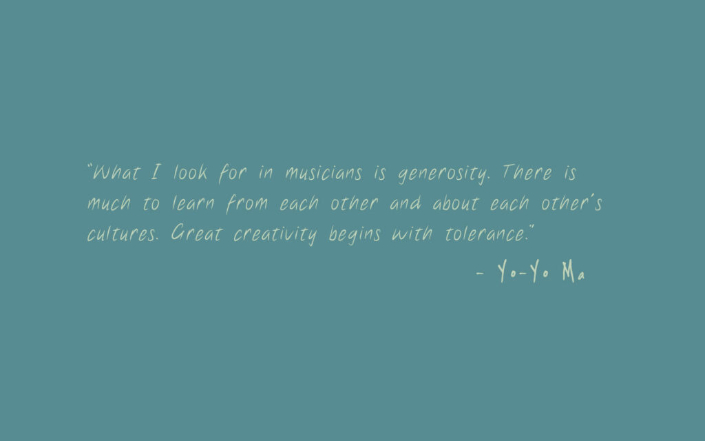 Inspiring Wallpaper: Generosity & Cultural Learning for Musicians