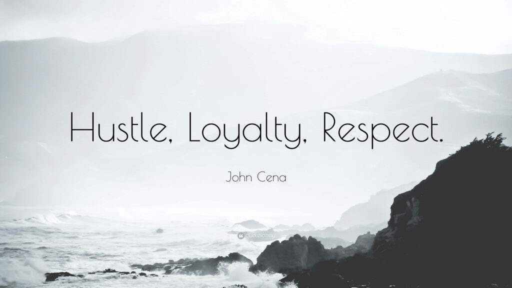 Serene Coastal Wallpaper: John Cena's Inspiring Quote on Hustle & Respect