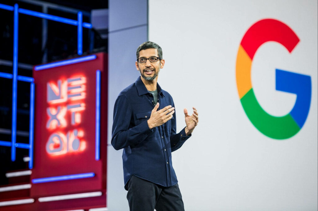 In-Depth Insights: Sundar Pichai Engages Audience with FAQs at Google Conference Wallpaper