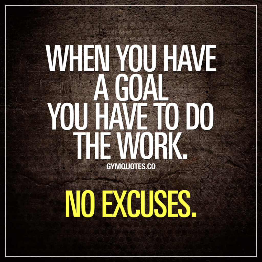 Inspirational Quote Wallpaper: Hard Work & No Excuses Background