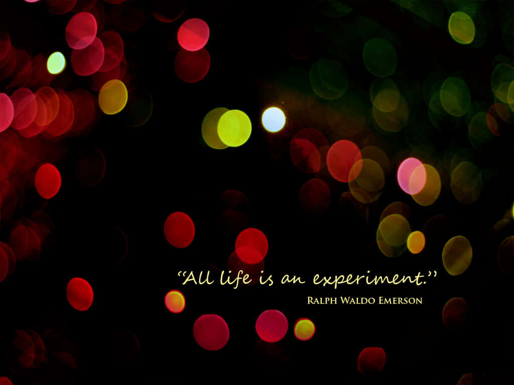 Ralph Waldo Emerson Quote Wallpaper: Dreamy Bokeh Background