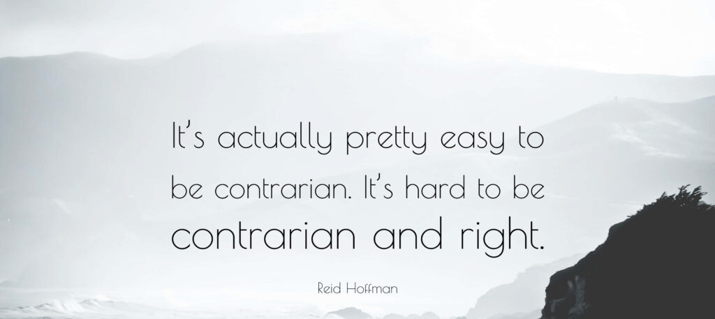 Inspirational Reid Hoffman Quote Over Misty Landscape Wallpaper