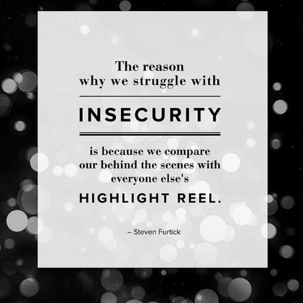 Steven Furtick Quote on Insecurity with Bokeh Background Wallpaper