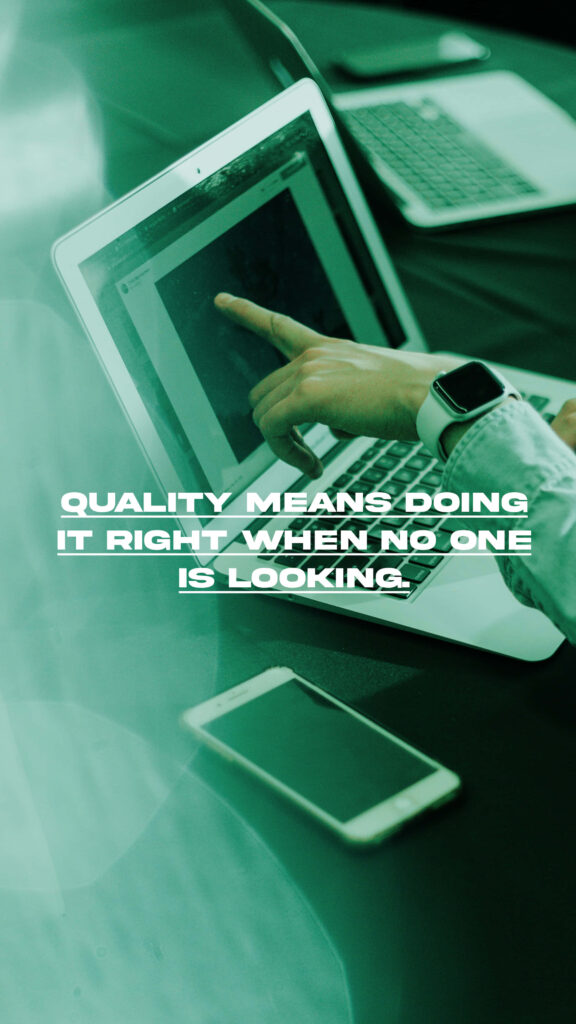 Motivational Professional Wallpaper: Integrity & Quality in Work