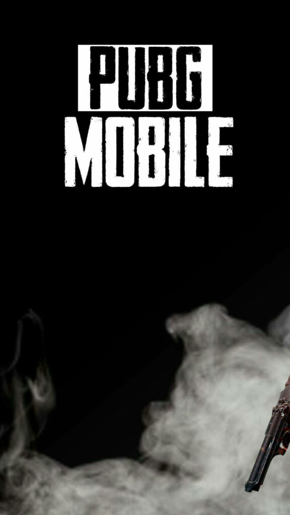 Smoke and Fire: Immersed in the Battle - A Captivating Pubg Mobile Logo on a Dark Canvas Wallpaper
