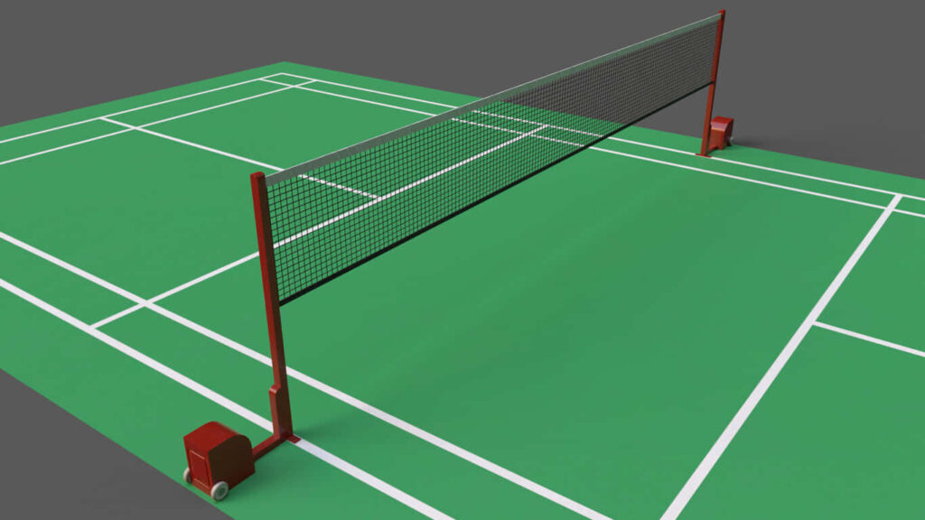 Minimal Green Badminton Court Background Wallpaper