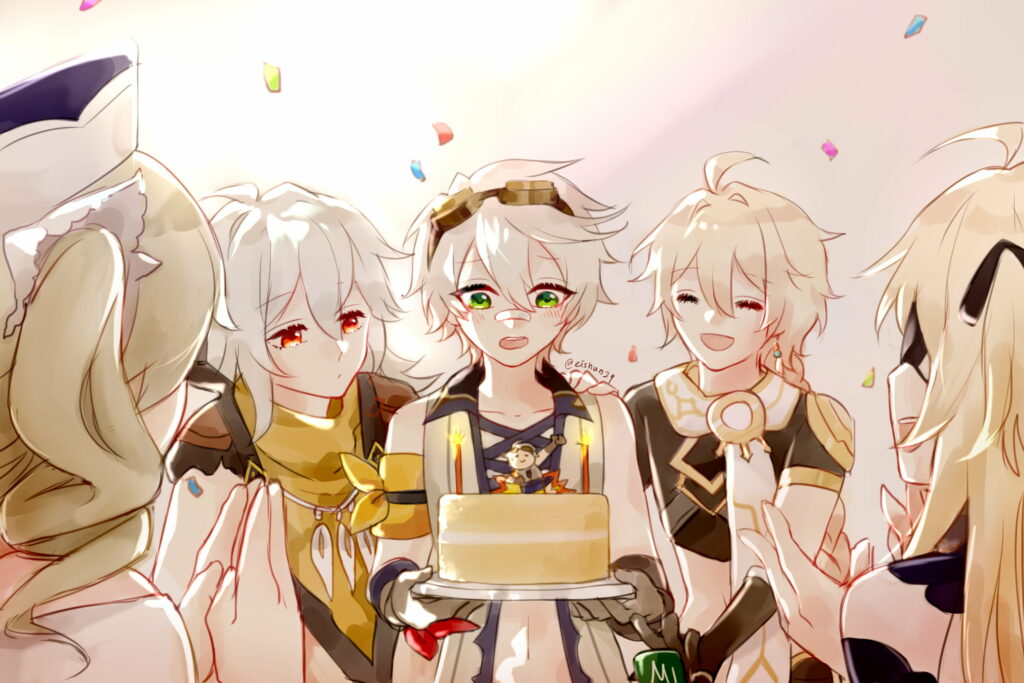 Genshin Impact's Adventurous Heroes Set the QHD Wallpaper Ablaze!