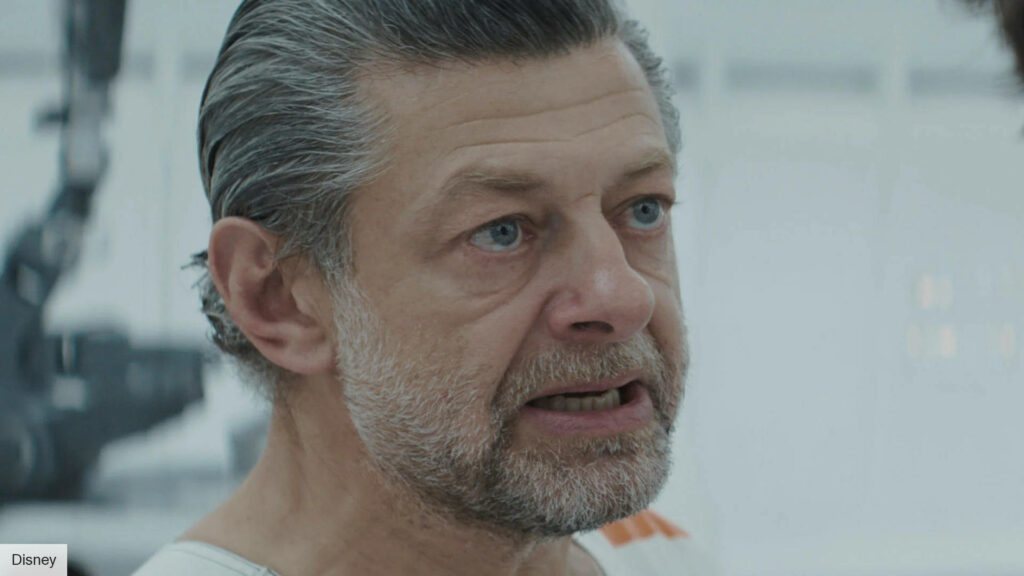 Intense Andy Serkis *Star Wars* Wallpaper: Futuristic Sci-Fi Scene
