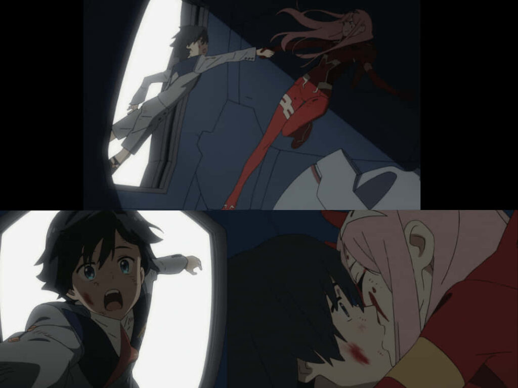 Dramatic Anime Rescue Scene Wallpaper: Courage & Sacrifice