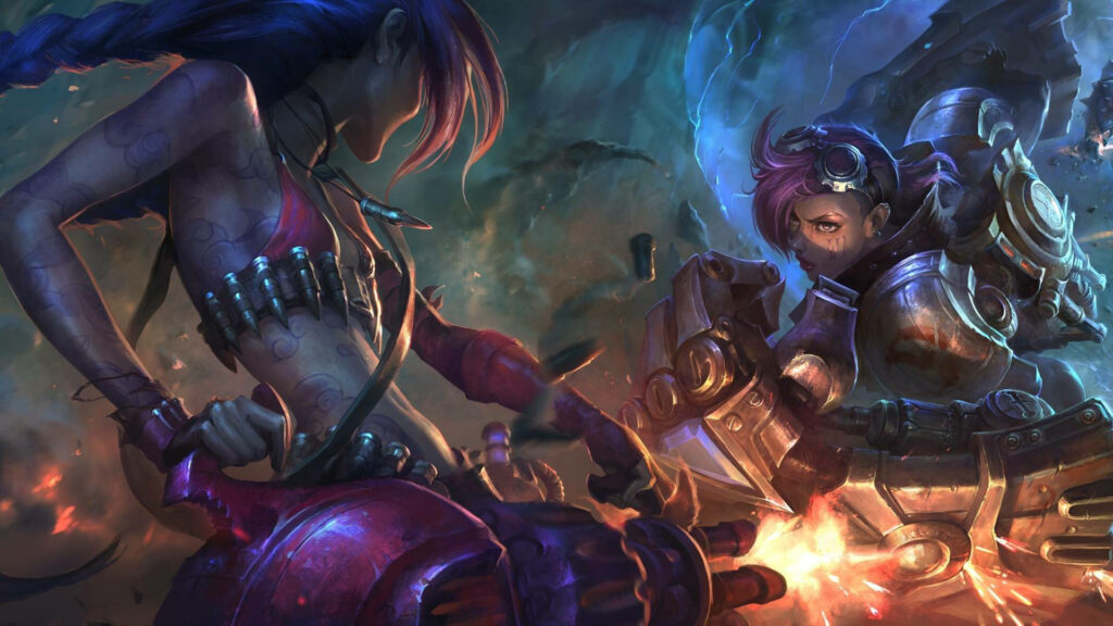 Intense Arcane Battle Scene Wallpaper: Vivid Colors & Action