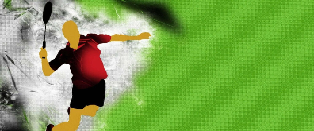 Badminton Graphics Green Background Wallpaper