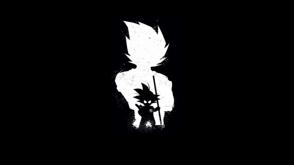 Explosive and Dynamic: Unveiling the Power of Dragon Ball Black And White Wallpaper