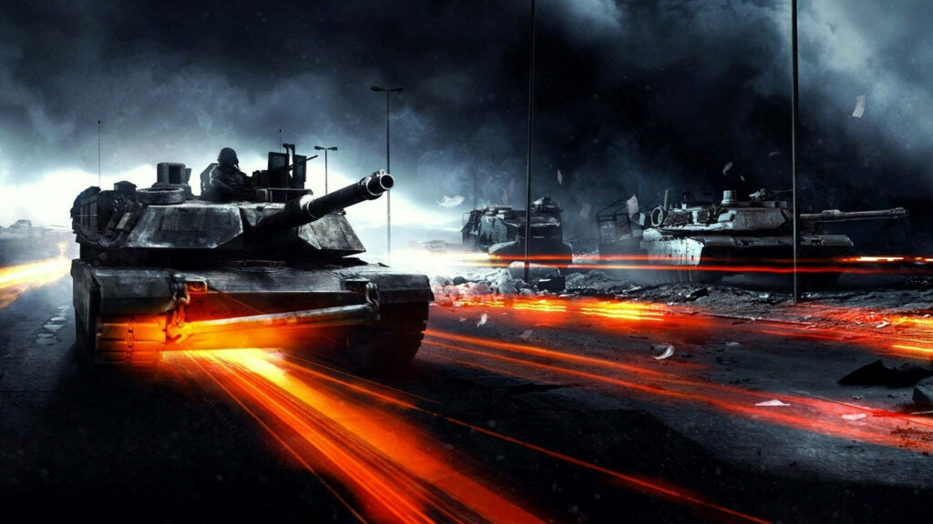 Intense Battlefield 3 Scene Wallpaper: Tanks, Smoke, and Action