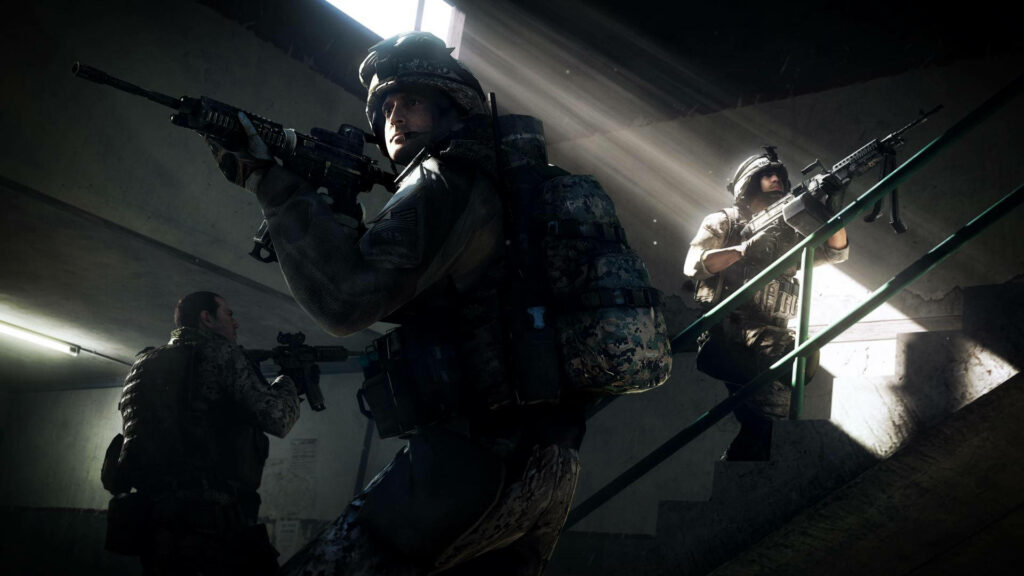Battlefield 3 Night Raid Wallpaper: Intense Action Scene Background