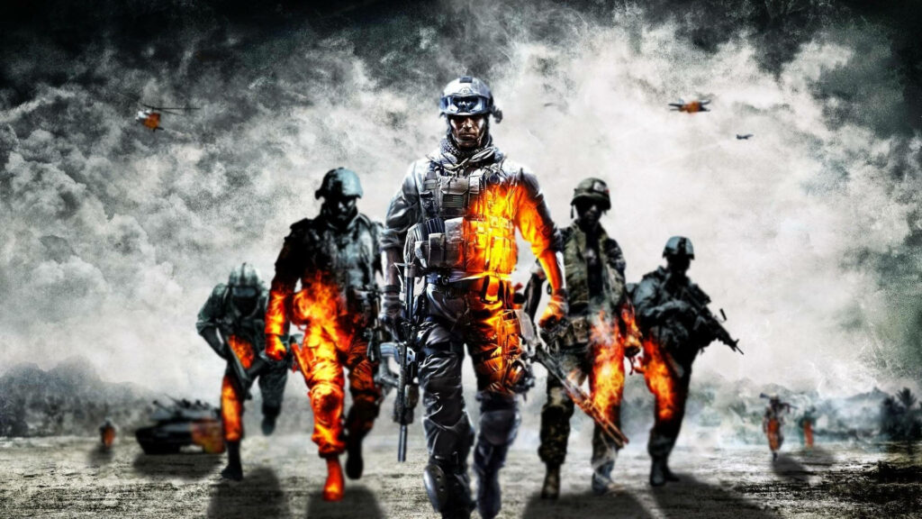 Intense *Battlefield 3* Soldiers Dynamic Wallpaper - Action-Packed Scene