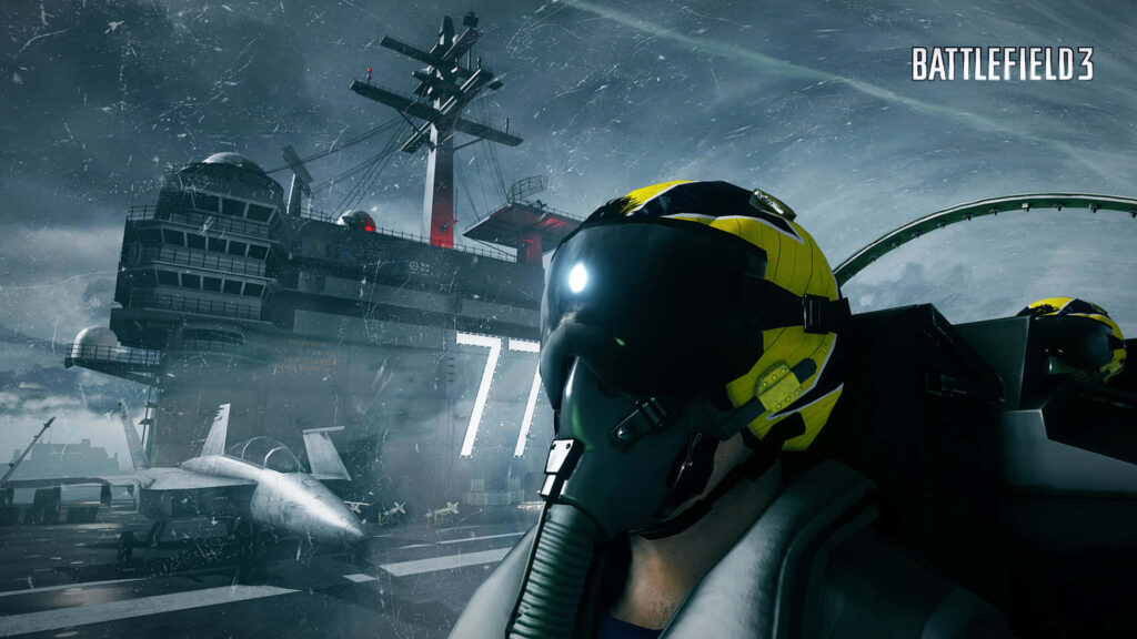 Dynamic Battlefield 3 Fighter Pilot Wallpaper: Intense Combat Scene