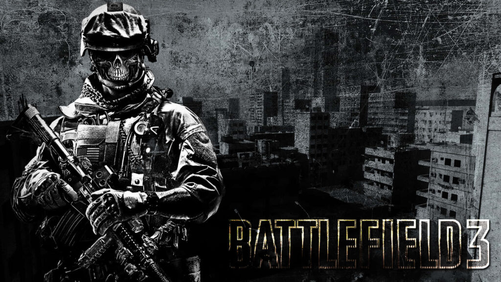 Intense Battlefield 3 Wallpaper: Soldier in Tactical Gear & Gritty Action