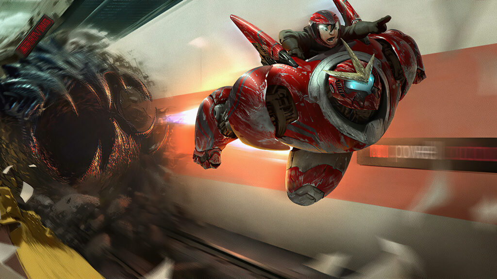 Big Hero 6 Dynamic Subway Battle Wallpaper: Baymax & Hiro Action Scene
