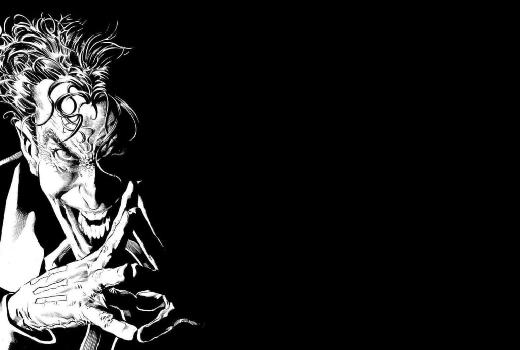 Intense Black and White Comic Wallpaper with Dramatic Character Design