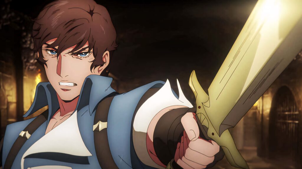 Intense Castlevania Hero with Sword - Animated Wallpaper Background