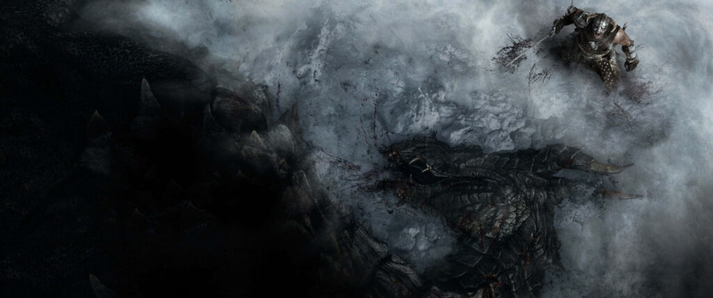 Intense Wallpaper: Armored Hero Faces Menacing Water Creature