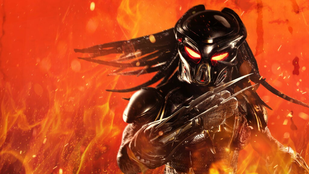 Fierce Extraterrestrial Hunter: A Stunning 8K Wallpaper from the 2018 Blockbuster 'The Predator' Movie