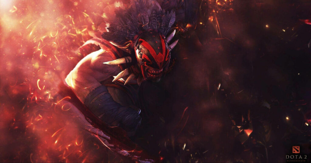 Fiery Inferno: Unleashing Bloodlust on the Dota 2 Battlefield Wallpaper