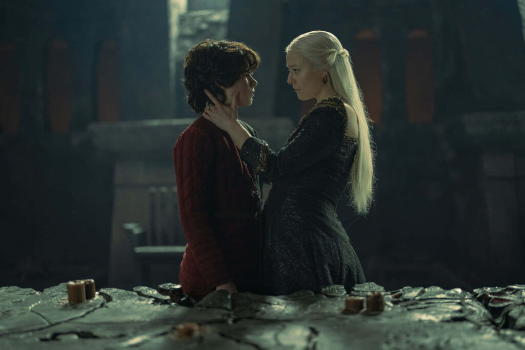 Intense Game of Thrones Wallpaper: Dramatic Scene in Dim Light
