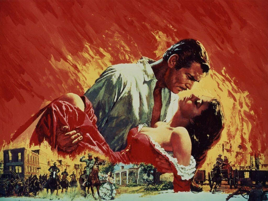 Intense *Gone with the Wind* Wallpaper: Rhett & Scarlett's Passion
