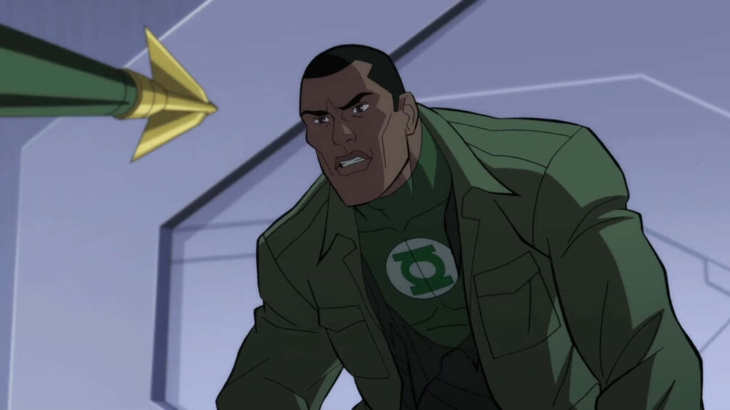 Intense Green Lantern Wallpaper: Dramatic Scene from Animated Series