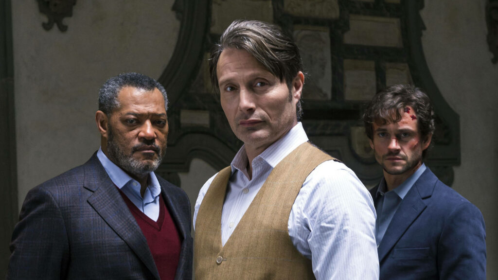 Intense Hannibal Male Leads Wallpaper Background - Captivating Design