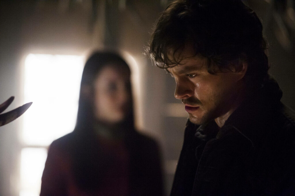 Tense Hannibal Wallpaper: Will Graham's Emotional Breakdown Scene