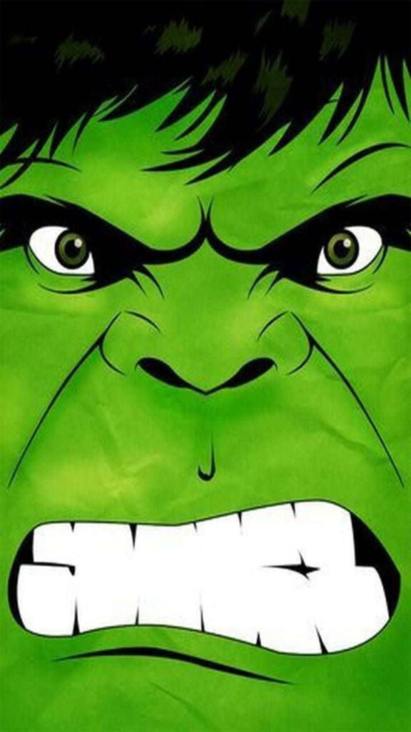 Bold Hulk Wallpaper: Intense Close-Up of His Fierce Green Face