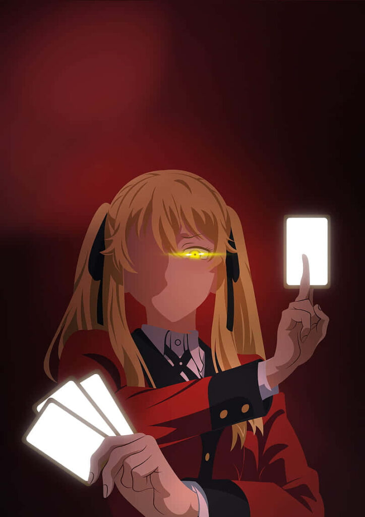 Dynamic Kakegurui Wallpaper: Intense Character & High-Stakes Thrills