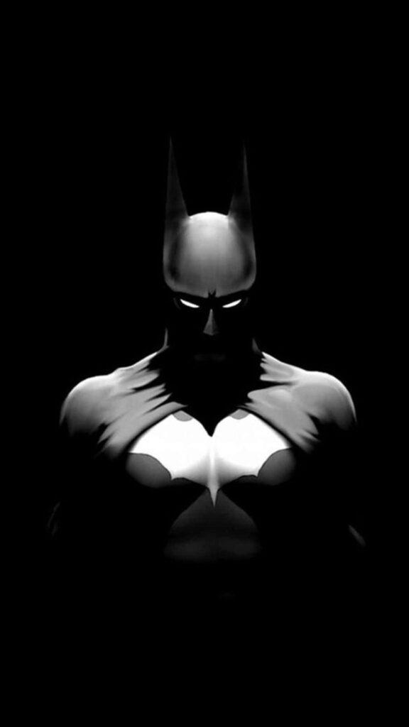 Monochrome Batman Wallpaper: Dramatic Shadow & Light Background