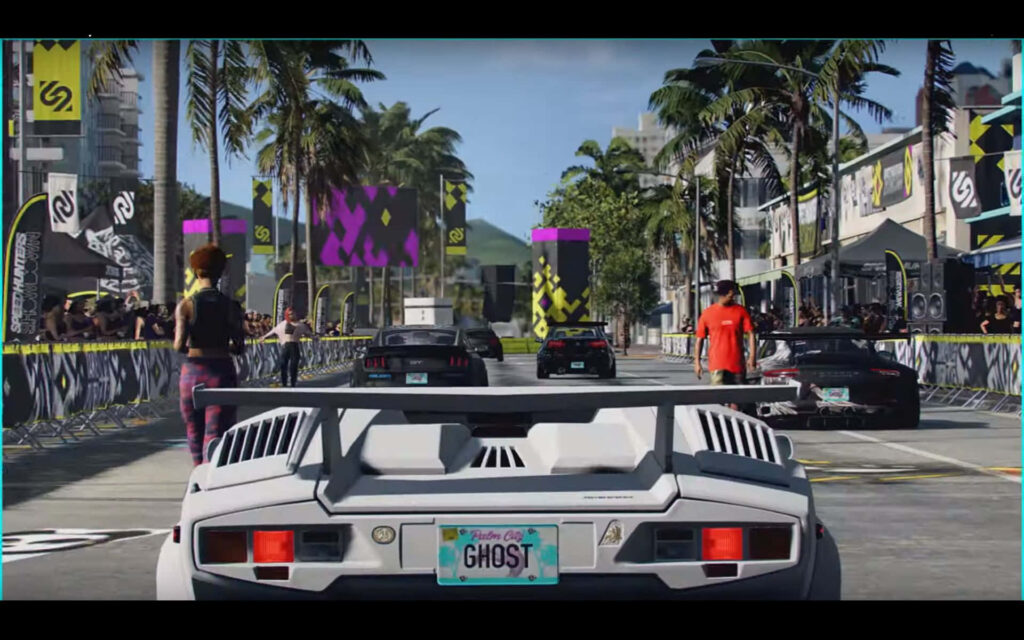 Intense *Need for Speed Heat* Wallpaper: Lamborghini Countach in Action