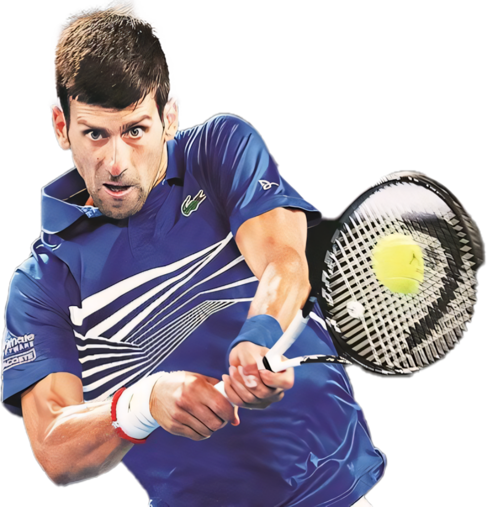 Novak Djokovic Tennis Action Wallpaper: Intense Forehand Shot
