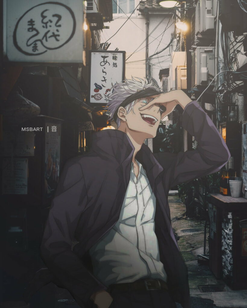 Gojo Satoru: Unleashing Mystic Jujutsu Powers - Stunning Anime Wallpaper for Phone