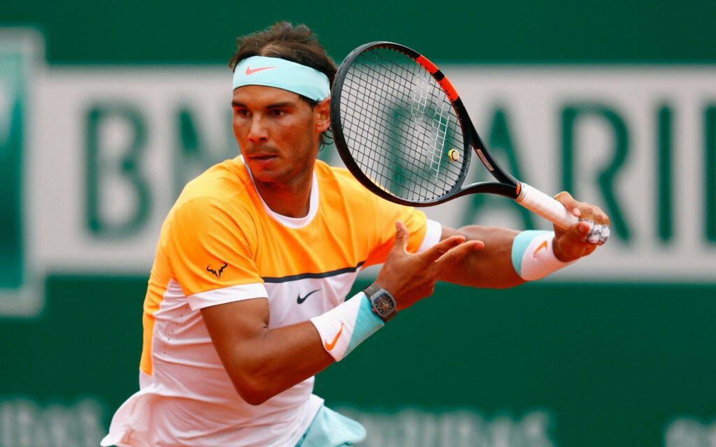 Rafael Nadal: Intense Match Moment – Athleticism Wallpaper Background