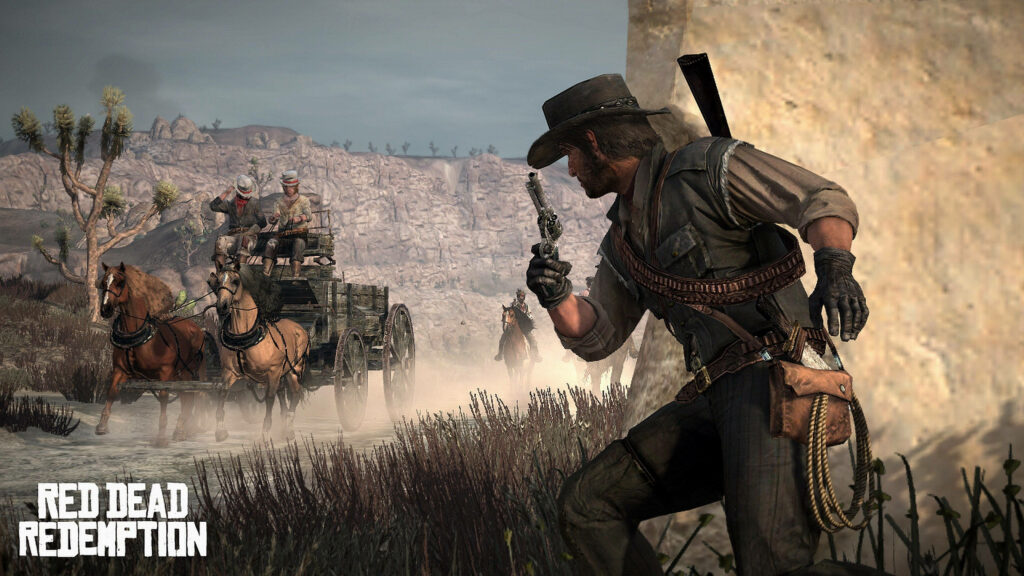 Epic 4K Red Dead Redemption 2 Wallpaper: Wild West Ambush Scene