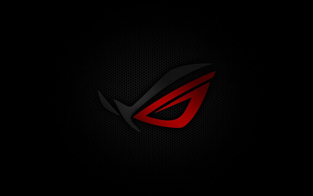 Darkened Dominion: The Asus ROG Realm Unleashed in Obsidian and Crimson Wallpaper