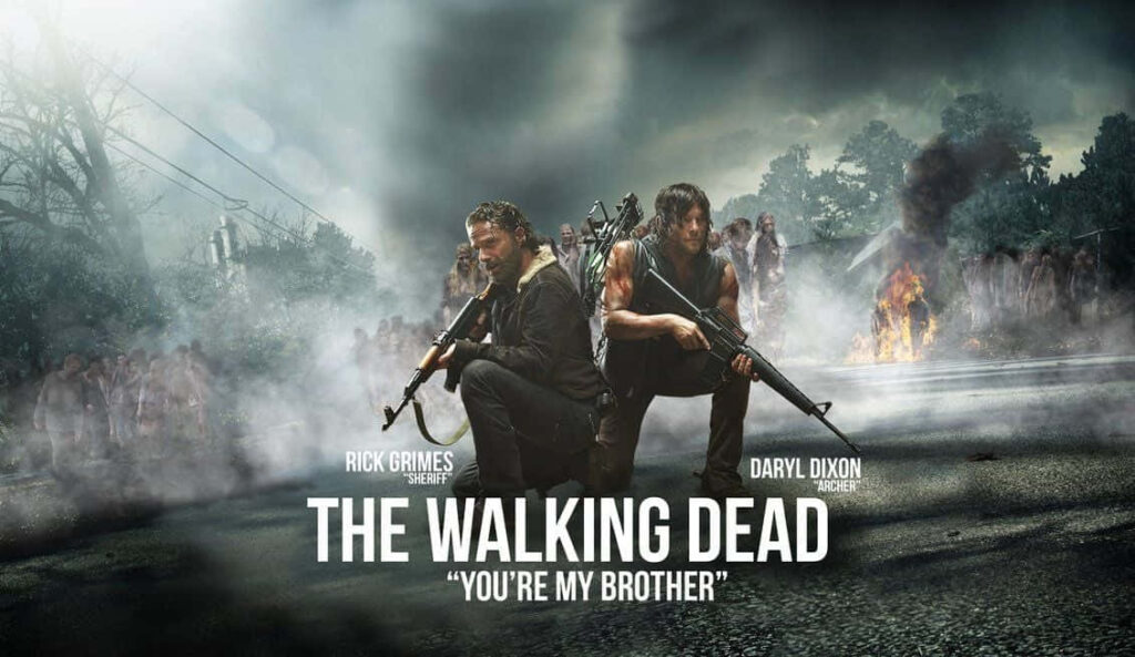Intense Rick Grimes & Daryl Dixon Wallpaper: Post-Apocalyptic Scene
