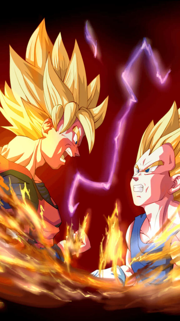 Epic Dragon Ball Z Wallpaper: Saiyan Standoff Energy & Action
