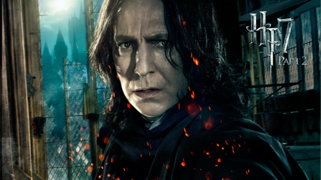 Severus Snape Wallpaper: Intense Magical Background with Fiery Embers