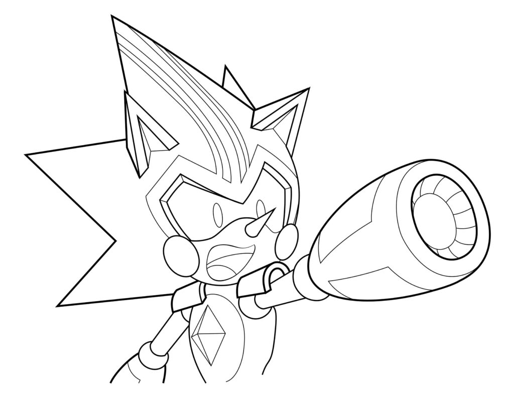 Dynamic Sonic Outline Wallpaper – Perfect for Fans & Coloring Fun