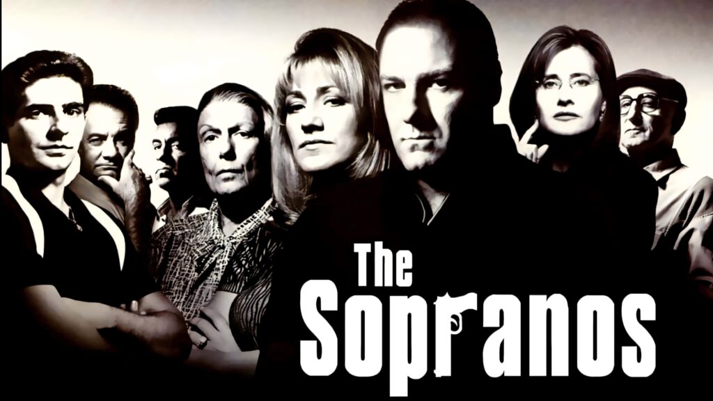 Sopranos Season 1 Wallpaper: Iconic Cast Portrait on Monochrome Background