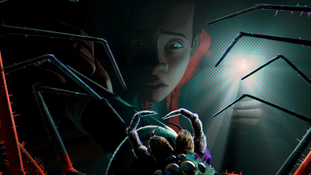 Dark Spider-Man: Into the Spider-Verse Poster Wallpaper with Miles Morales