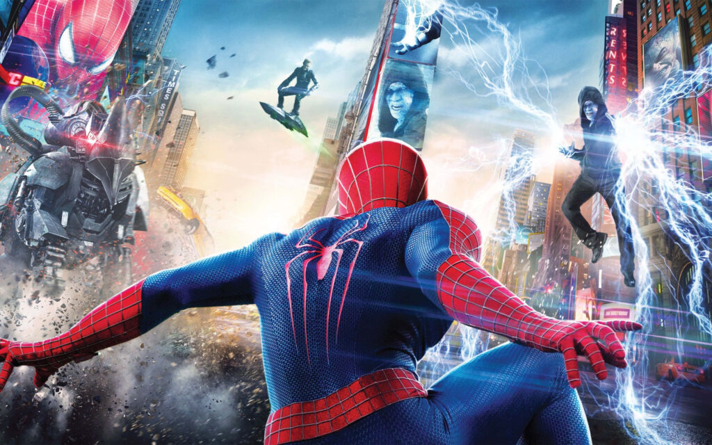Epic Spider-Man vs. Super Villains: Action-Packed Wallpaper